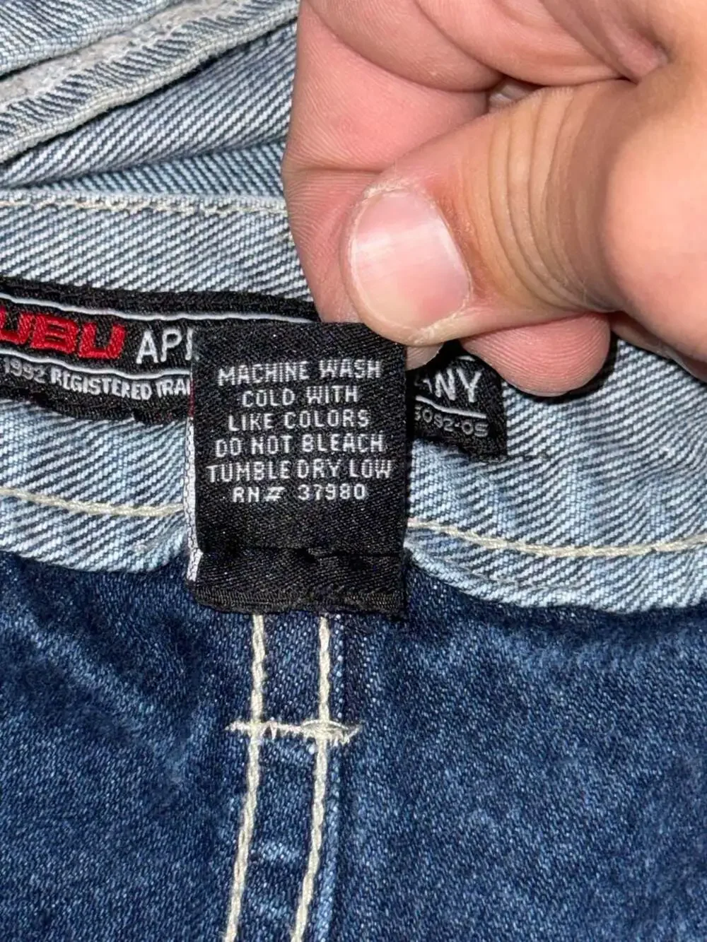 Vintage FUBU Baggy Cargo Carpenter Denim Jeans Size 42x34
